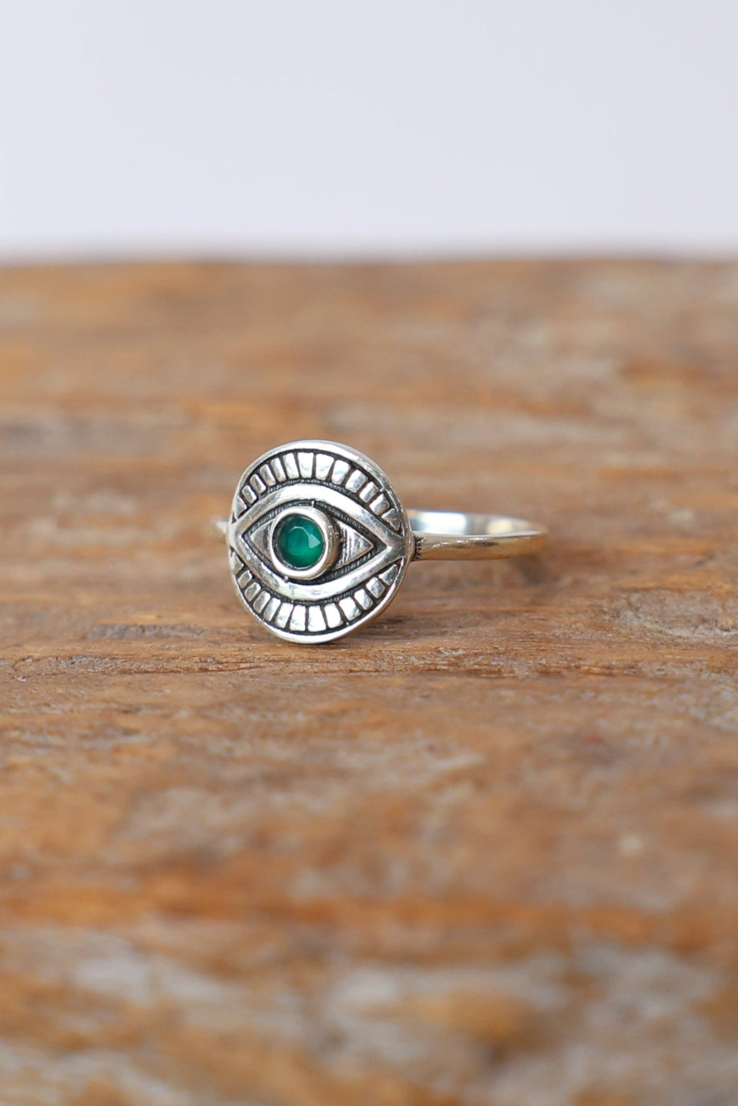 All Seeing Emerald Eye Ring