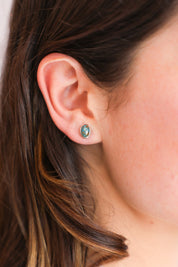 Jayde Oval Turquoise Studs