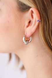 Faraz Silver Tubular Hoops