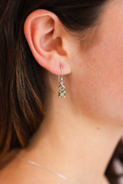 Azalia Peridot Double Drop Earrings