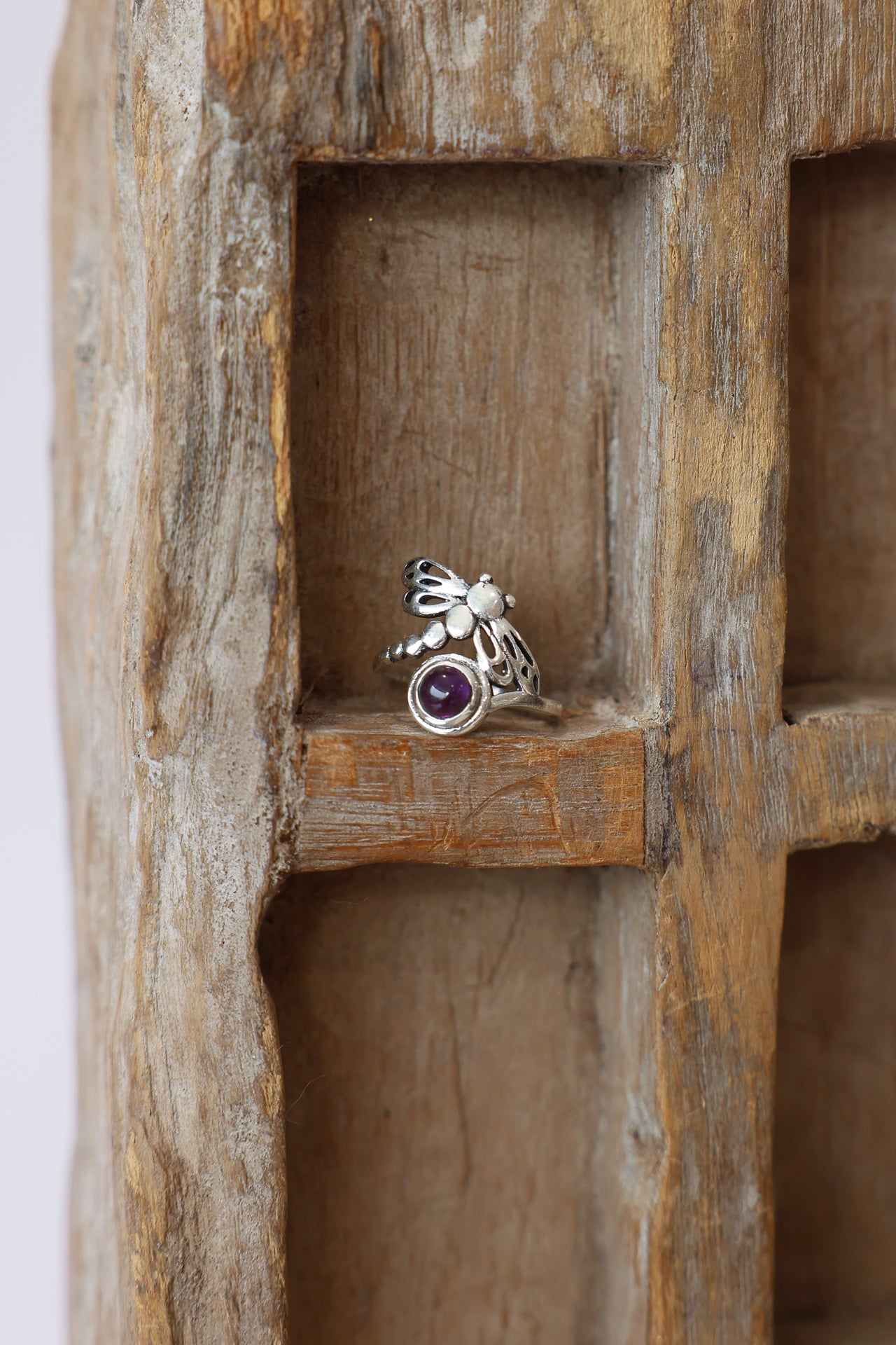 Dragonfly Luck Ring Amethyst