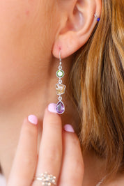 Gemstone Droplet Earrings