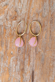 Yana Pink Calcite Claw Set Earrings