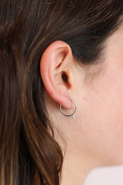 Small Three Dot Hoops