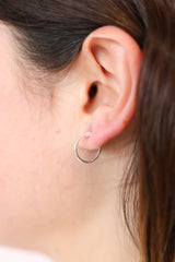 Small Silver Clasp Hoops