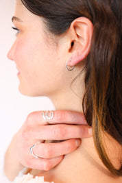 Small Silver Clasp Hoops