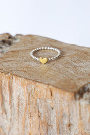 Gold Heart Seed Ring