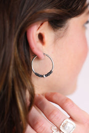 Silver Tribal Ball Hoops