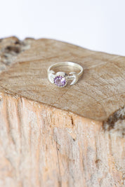 Amethyst Marama Moon Ring