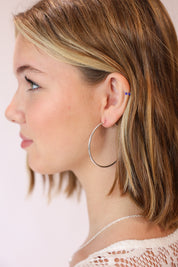 Large Silver Hoops