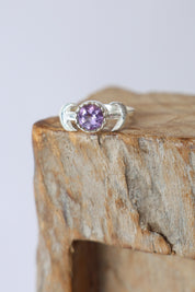 Amethyst Marama Moon Ring