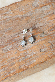 Floral Rainbow Moonstone Swirl Drops