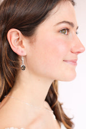 Felisa Smoky Quartz Stone Drop Earrings