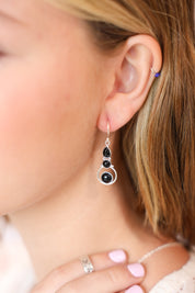 Black Onyx Trilogy Earrings