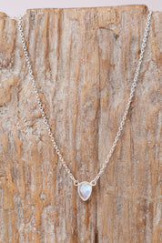 Luminary Rainbow Moonstone Teardrop Necklace