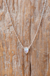 Luminary Rainbow Moonstone Teardrop Necklace