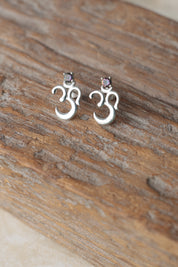 Om Mystic Topaz Studs