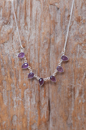 Celeste Teardrop Amethyst Necklace
