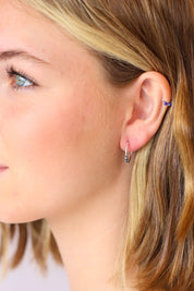 Small Silver Tribal Hoops