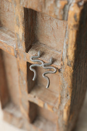 Long Squiggle Snake Studs