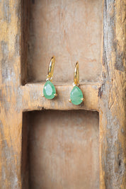 Lela Green Aventurine Teardrop Earrings