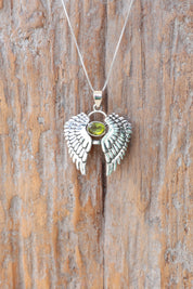 Peridot Angel Wings Pendant