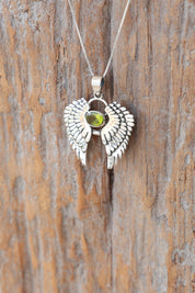 Peridot Angel Wings Pendant