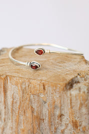 Garnet Fine Wrap Bracelet