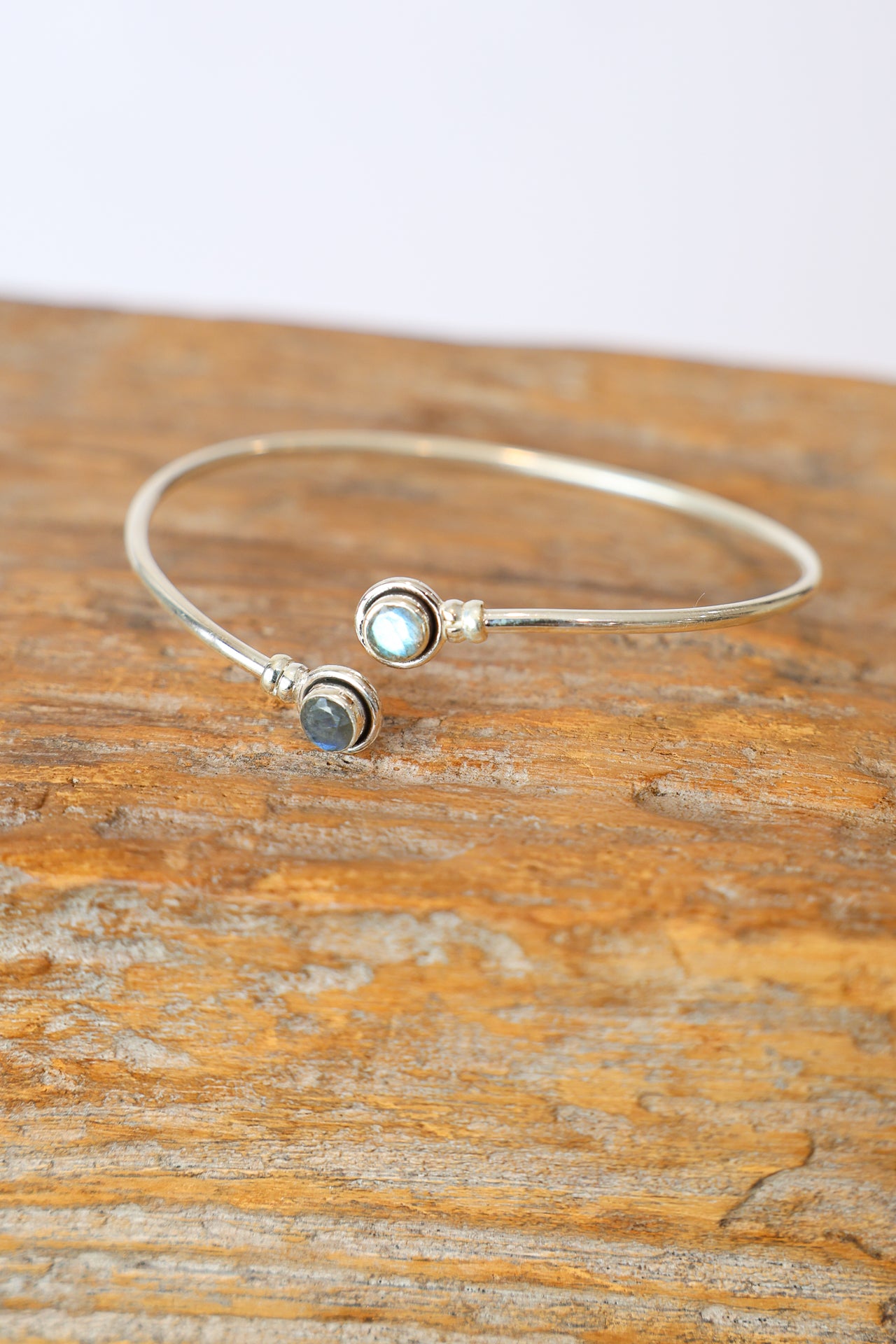 Labradorite Fine Wrap Bracelet