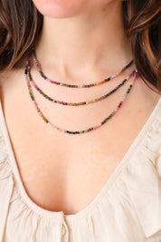 Hira Tourmaline Triple Strand Necklace