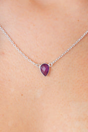 Amethyst Luminary Teardrop Necklace