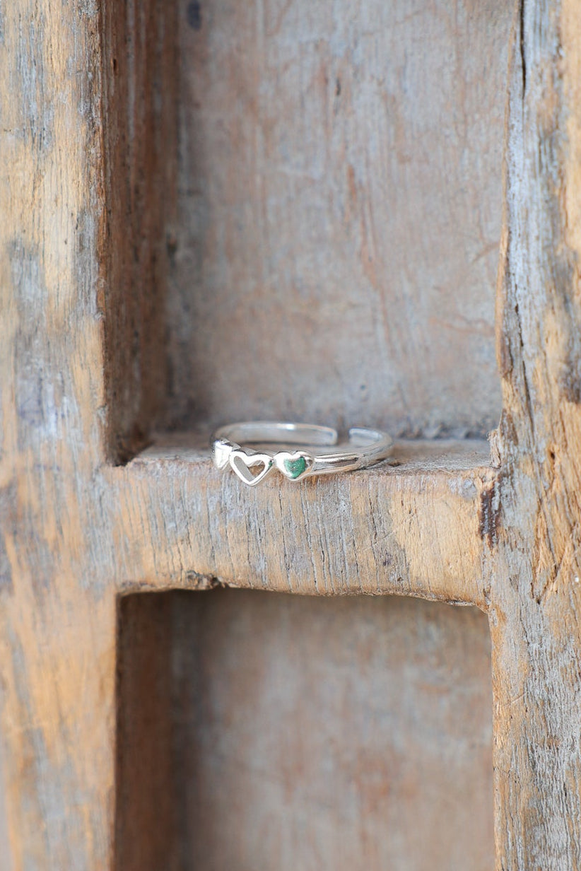 Triple Heart Toe Ring