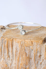 Rainbow Moonstone Fine Wrap Bracelet