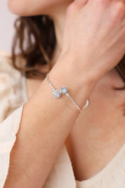 Rainbow Moonstone Fine Wrap Bracelet