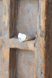 Heart Silver Signet Ring