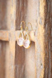 Sweetie Rose Quartz Drop Earrings