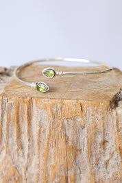 Fine Wrap Peridot Bracelet