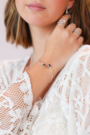 Garnet Fine Wrap Bracelet