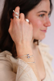 Amethyst Fine Wrap Bracelet