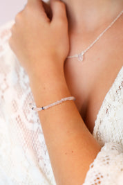 Ariella Rose Quartz Bead Bracelet