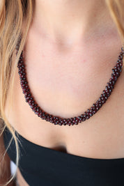 Garnet Cluster Necklace