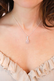 Rose Quartz Oval Pendant