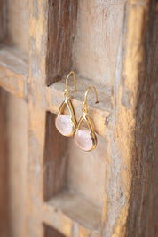 Sweetie Rose Quartz Drop Earrings