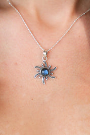Labradorite Swirl Sunrays Pendant
