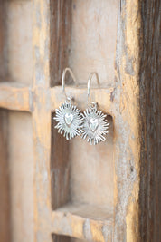 Sacred Heart Charm Earrings