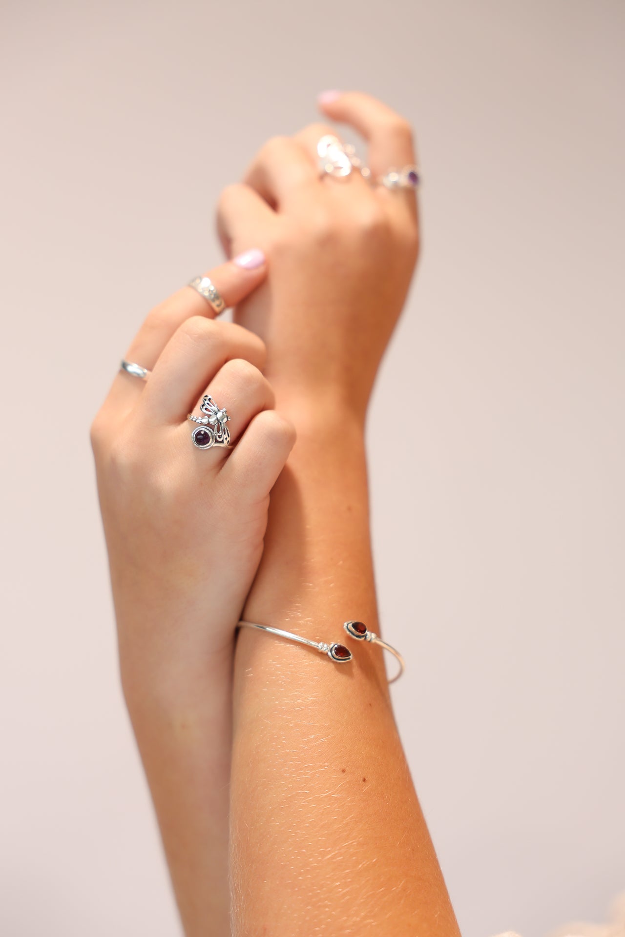Dragonfly Luck Ring Amethyst