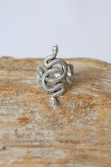 Snake Wrap Ring Crosshatch