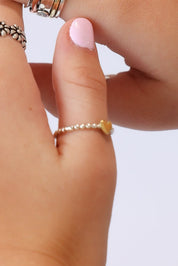 Gold Heart Seed Ring