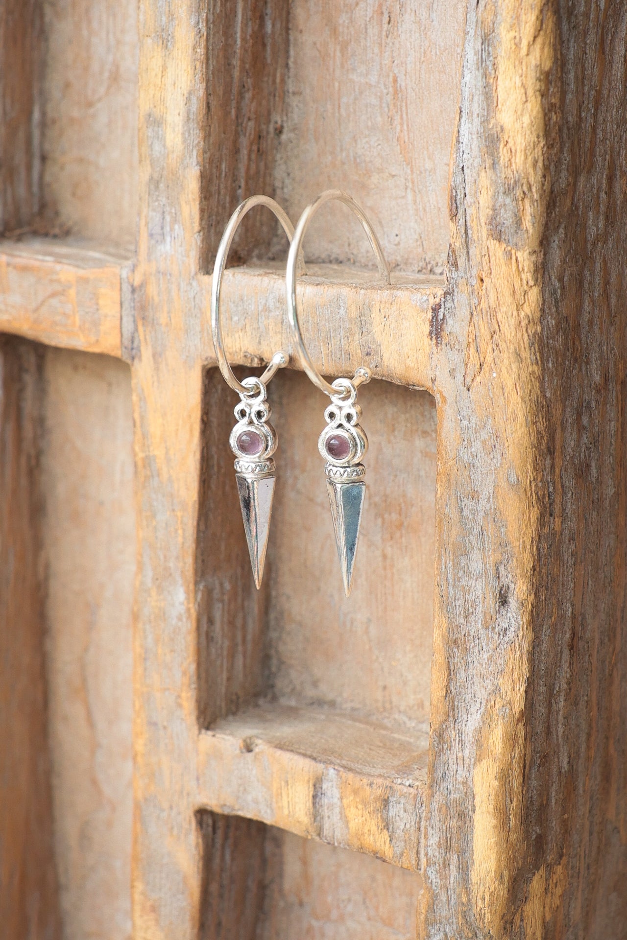 Tissa Amethyst Hoops