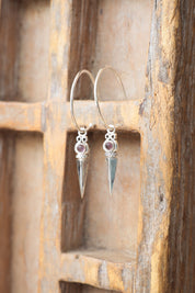 Tissa Amethyst Hoops